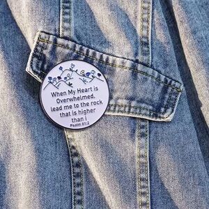 Psalm 61:2 Bible verse pin Christian pin